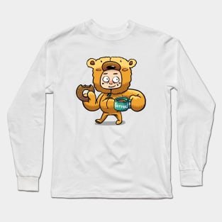 Beary Tired Bear Needs His Coffee Long Sleeve T-Shirt